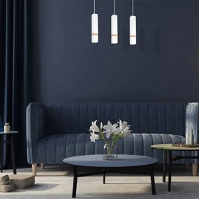 Csillár zsinóron VIDAR 3xGU10/25W/230V fehér