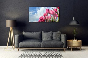 Akrilkép Tulipán Fal 125x50 cm