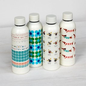 Krémszínű rozsdamentes acél utazó ivópalack 500 ml Periodic Table – Rex London