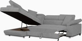 Bal oldali, ággyá alakítható sarokkanapé hullámrugókkal TORRE Piros