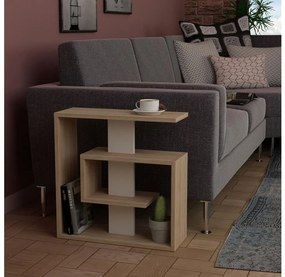 Kisasztal SALY 57x55 cm bézs/barna