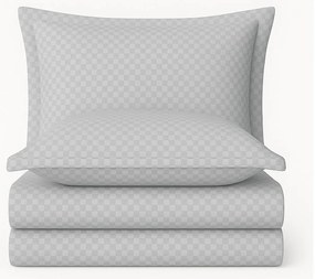 Szürke kétszemélyes-hosszabbított renforcé pamut ágyneműhuzat 240x220 cm Checkered – Mila Home Luxury
