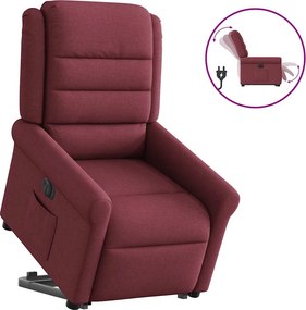 vidaXL elektromos felállást segítő bordó szövet dönthető fotel