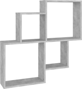 vidaXL betonszürke szerelt fa szögletes fali polc 80 x 15 x 78,5 cm