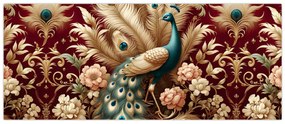 Kép – Elegáns páva (120x50 cm)