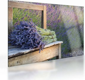 Üveg kép - Levendula csokrok (70x50 cm)