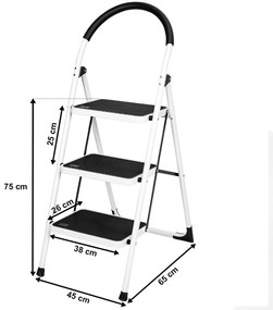 4Home Steps összecsukható 3 fokos acél lépcső