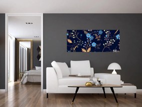 Kép - Őszi virágok (120x50 cm)