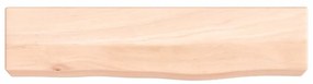kezeletlen tömör tölgyfa fali polc 40x10x6 cm