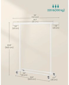 Mobil álló fogas LINEA fehér