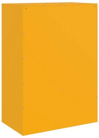 mustársárga acél magasszekrény 67x39x95 cm