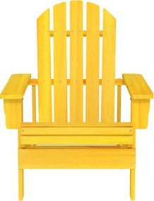 Sárga tömör fenyőfa kerti Adirondack szék