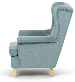 Füles fotel zöld szövettel. AK-388 GRN2