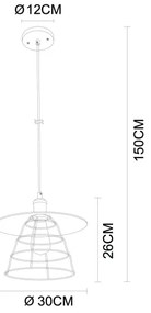 Globo 15086H1 - Csillár VIEJO 1xE27/60W/230V