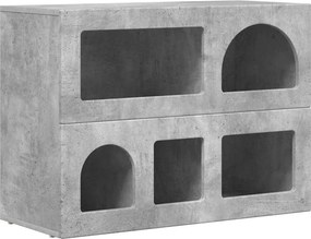 vidaXL Széf Beton Szürke 80,5 x 35 x 59 cm Faanyag