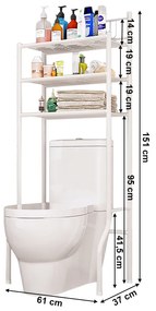 Remin WC-polc, fehér
