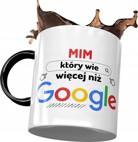 Fekete Bögre Mima Többet Tud, mint a Google Nyomtatott Bögre Fotóval