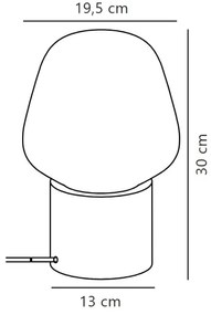 Nordlux - Asztali lámpa CHRISTINA 1xE27/25W/230V Gumifüge