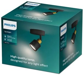 Philips - Spotlámpa NIALL 1xGU10/5W/230V fekete/réz