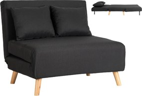 Kétszemélyes dönthető fotel fekete színben MARRY 2