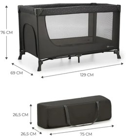 KINDERKRAFT - Utazó kiságy JOY szürke