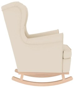 fehér vászonszövet hintaszék 74 x 90 x 102 cm