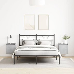 2 db betonszürke falra szerelhető éjjeliszekrény 38x34x40 cm