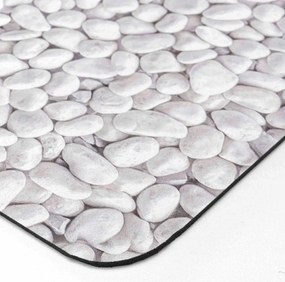 Fehér-szürke gumi fürdőszobai kilépő 50x80 cm Leandra – douceur d'intérieur