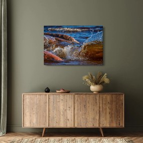 Részletes kép - víz a kövek között (90x60 cm)