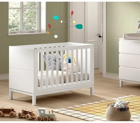 Fehér borovi fenyő babaágy 60x120 cm Eva – Vipack