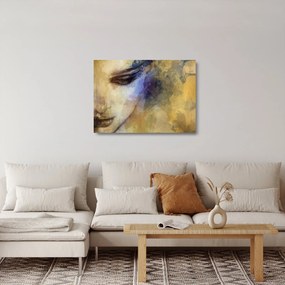 Kép - női portré, rajz (üvegen) (70x50 cm)