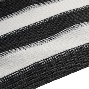 antracitszürke és fehér HDPE belátásgátló háló 1 x 25 m 75 g/m²