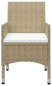 7 részes bézs kerti étkezőgarnitúra