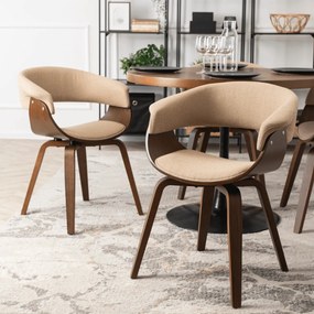 Elegáns Étkezőszék Bézs/Dió Színben. GARY 2