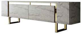 TV szekrény Yildiz - Travertine, Gold