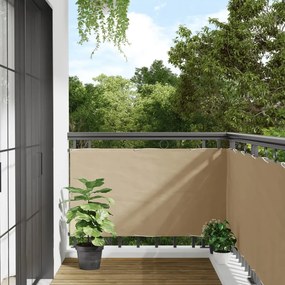 bézs oxford-szövet erkélyparaván 75 x 300 cm
