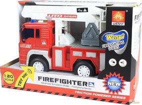 Firefighter Tűzoltó Autó Mozgatható Kar Fény Hang