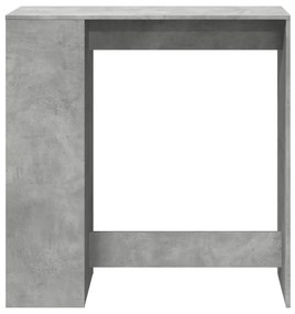 betonszürke szerelt fa tárolórekeszes bárasztal 101x40x103,5 cm