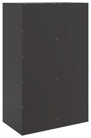 fekete acél tálalószekrény 67 x 39 x 107 cm