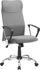 Ergonomikus irodai forgószék párnázott ülőfelülettel, hintamechanikával, állítható magassággal, 120 kg teherbírással, szürke