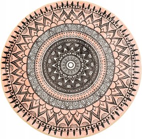 Novo kerek szőnyeg Strado bézs 100x100 cm Azték