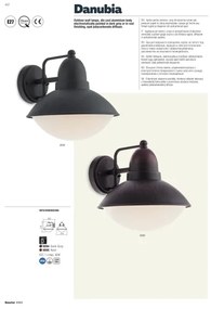 Redo 9095 - Kültéri fali lámpa  DANUBIA 1xE27/42W/230V IP44