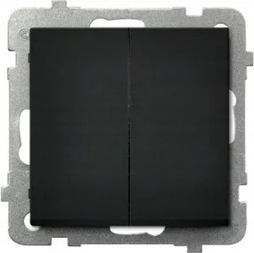 Sonata Fényvisszaverő kapcsoló dupla fekete LP-17R/m/33 Ospel