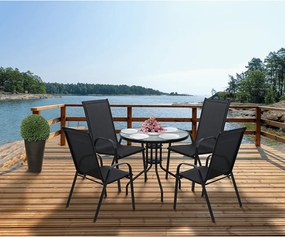 Rakásolható szék, sötétszürke/fekete, ALDERA