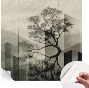 Mosható öntapadós fotótapéta étkezőbe Nyers elegancia 250x250 cm