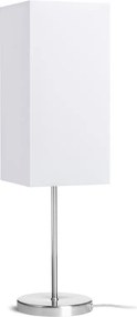 RENDL NYC/TEMPO 15/30 asztali lámpa Polycotton fehér/nikkel 230V LED E27 15W