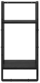 vidaXL Fali polc készlet 4 pcs Fekete tölgy 65 x 25 x 30 cm Faanyag