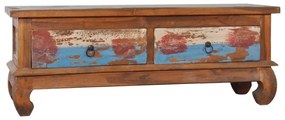 újrahasznosított tíkfa TV-szekrény 110 x 35 x 40 cm