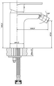 Cersanit S951-316 - Bidécsap CREA fekete