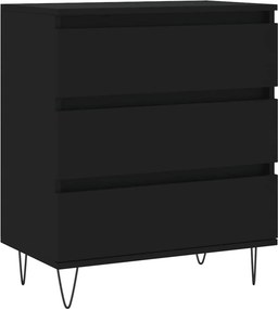 vidaXL fekete szerelt fa tálalószekrény 60 x 35 x70 cm